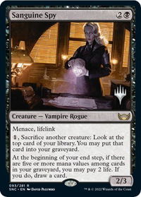 Sanguine Spy - Promo Pack: Streets of New Capenna (PPSNC) #93p - Rare Magic: The Gathering Trading Card