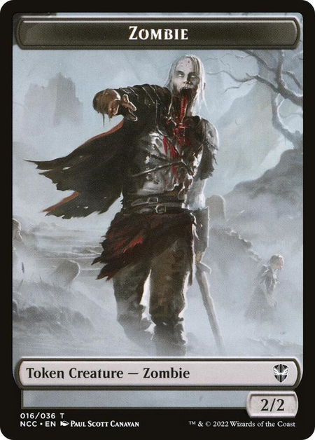 Zombie // Drake Double-Sided Token - Commander: Streets of New Capenna Magic: The Gathering trading card
