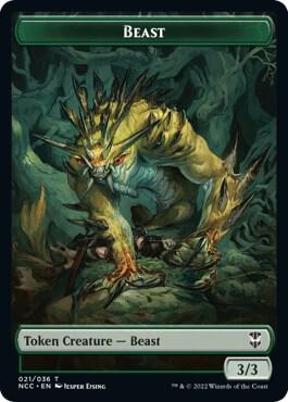 Beast // Saproling Double-Sided Token - Commander: Streets of New Capenna Magic: The Gathering trading card