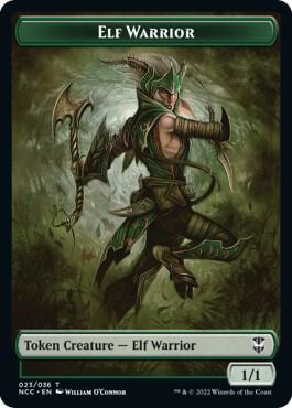 Elf Warrior // Wurm Double-Sided Token - Commander: Streets of New Capenna Magic: The Gathering trading card