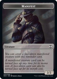 Manifest // Copy Double-Sided Token - Commander: Streets of New Capenna (NCC) #3 // 1 - Token Magic: The Gathering Trading Card