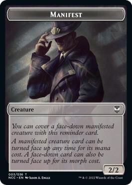 Manifest // Copy Double-Sided Token - Commander: Streets of New Capenna Magic: The Gathering trading card
