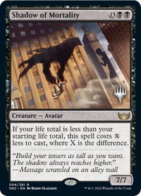 Shadow of Mortality - Promo Pack: Streets of New Capenna (PPSNC) #94p - Rare Magic: The Gathering Trading Card
