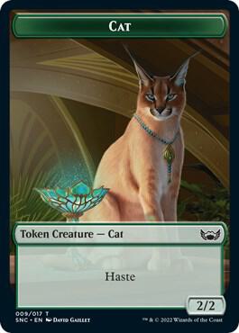 Cat // Rogue Double-Sided Token - Streets of New Capenna Magic: The Gathering trading card