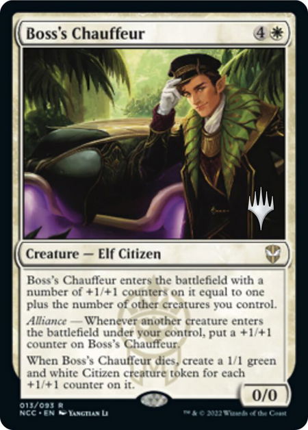Boss's Chauffeur - Promo Pack: Streets of New Capenna Magic: The Gathering trading card