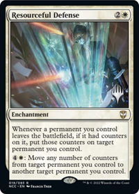 Resourceful Defense - Promo Pack: Streets of New Capenna (PPSNC) #19p - Rare Magic: The Gathering Trading Card