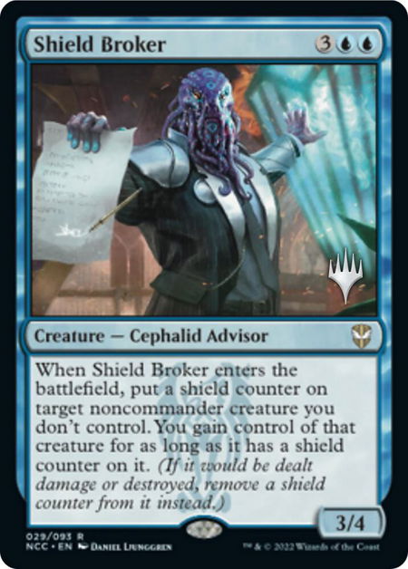 Shield Broker - Promo Pack: Streets of New Capenna Magic: The Gathering trading card