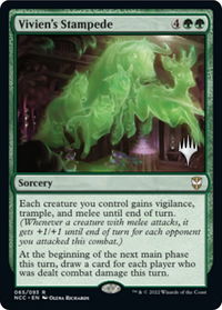 Vivien's Stampede - Promo Pack: Streets of New Capenna (PPSNC) #65p - Rare Magic: The Gathering Trading Card