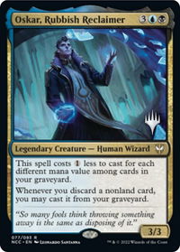 Oskar, Rubbish Reclaimer - Promo Pack: Streets of New Capenna (PPSNC) #77p - Rare Magic: The Gathering Trading Card
