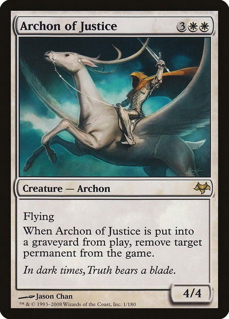 Archon of Justice - Eventide Magic: The Gathering trading card