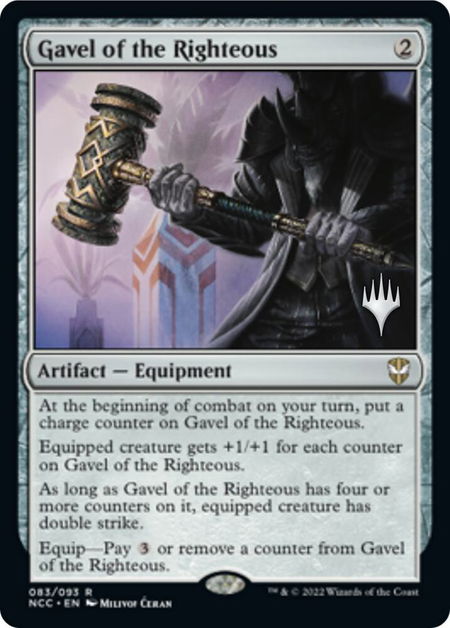 Gavel of the Righteous - Promo Pack: Streets of New Capenna Magic: The Gathering trading card