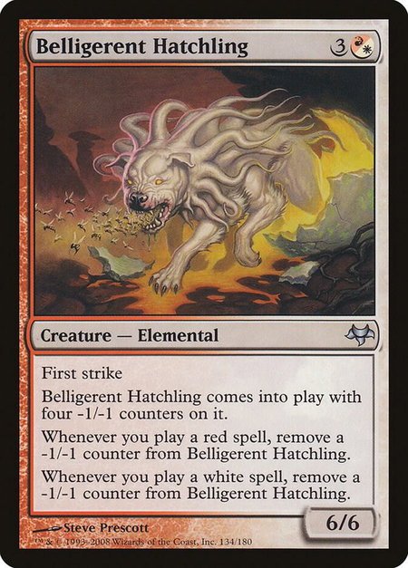 Belligerent Hatchling - Eventide Magic: The Gathering trading card