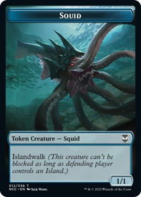 Squid // The Monarch Double-Sided Token - Commander: Streets of New Capenna (NCC) #12 // 13 - Token Magic: The Gathering Trading Card