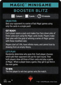 Magic Minigame: Booster Blitz - Streets of New Capenna (SNC) #1 - Special Magic: The Gathering Trading Card