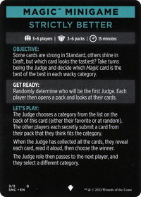 Magic Minigame: Strictly Better - Streets of New Capenna (SNC) #3 - Special Magic: The Gathering Trading Card