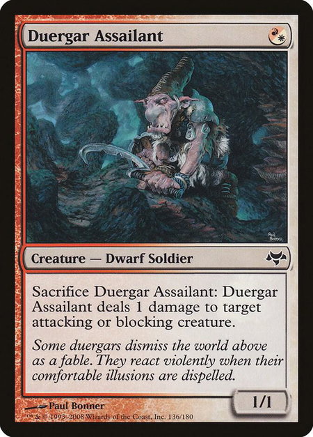 Duergar Assailant - Eventide Magic: The Gathering trading card