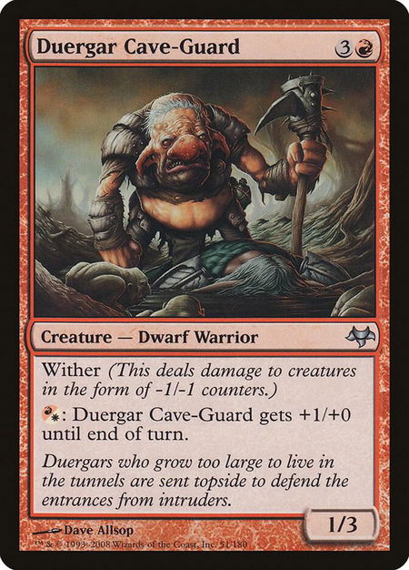 Duergar Cave-Guard - Eventide Magic: The Gathering trading card
