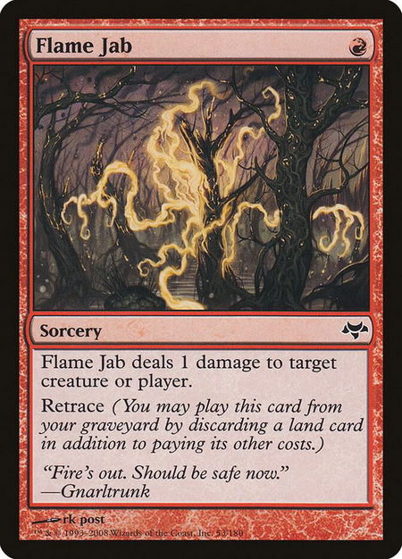 Flame Jab - Eventide Magic: The Gathering trading card