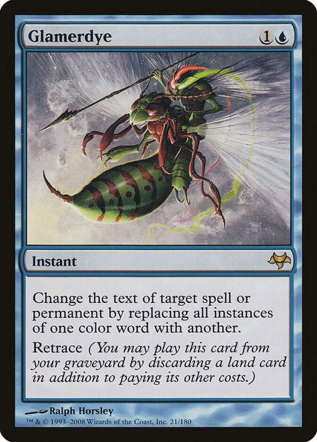 Glamerdye - Eventide Magic: The Gathering trading card