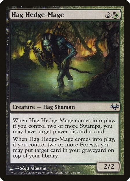 Hag Hedge-Mage - Eventide Magic: The Gathering trading card