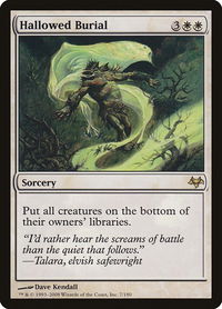 Hallowed Burial - Eventide (EVE) #7 - Rare Magic: The Gathering Trading Card