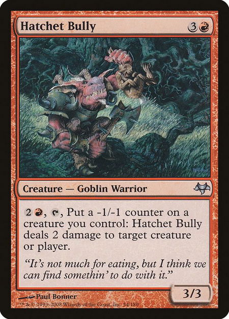 Hatchet Bully - Eventide Magic: The Gathering trading card