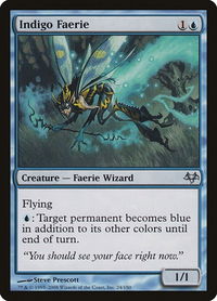 Indigo Faerie - Eventide (EVE) #24 - Uncommon Magic: The Gathering Trading Card
