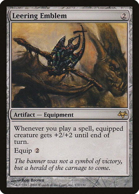 Leering Emblem - Eventide Magic: The Gathering trading card