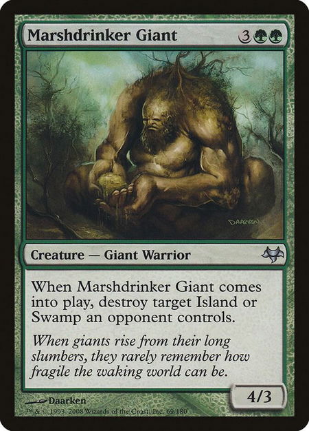 Marshdrinker Giant - Eventide Magic: The Gathering trading card