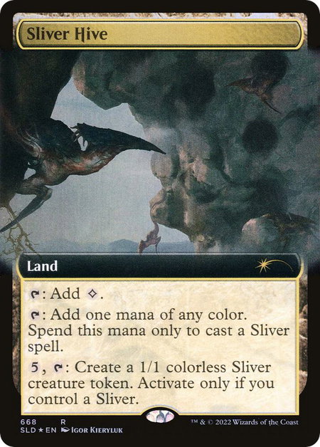 Sliver Hive (Extended Art) trading card from Secret Lair Drop Series Sliver Hive (Extended Art) - Secret Lair Drop Series Magic: The Gathering trading card