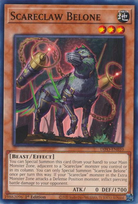 Scareclaw Belone - Dimension Force YuGiOh trading card