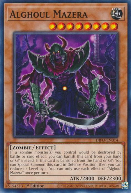 Alghoul Mazera - Dimension Force YuGiOh trading card