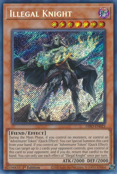 Illegal Knight trading card from Dimension Force Illegal Knight - Dimension Force YuGiOh trading card