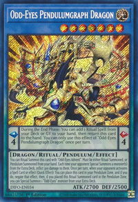 Odd-Eyes Pendulumgraph Dragon - Dimension Force (DIFO) #DIFO-EN034 - Secret Rare YuGiOh Trading Card