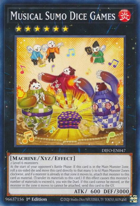 Musical Sumo Dice Games - Dimension Force YuGiOh trading card