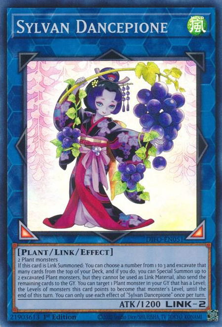Sylvan Dancepione - Dimension Force YuGiOh trading card