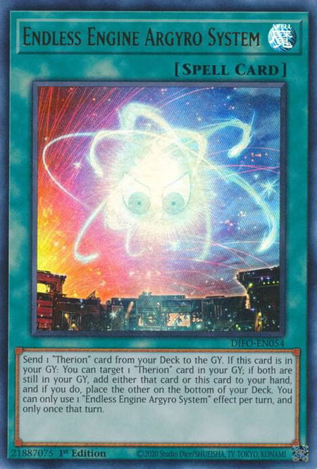 Endless Engine Argyro System - Dimension Force YuGiOh trading card