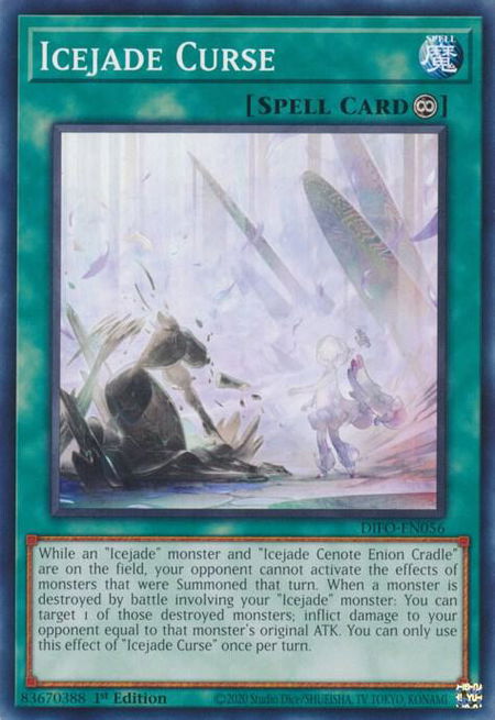 Icejade Curse - Dimension Force YuGiOh trading card