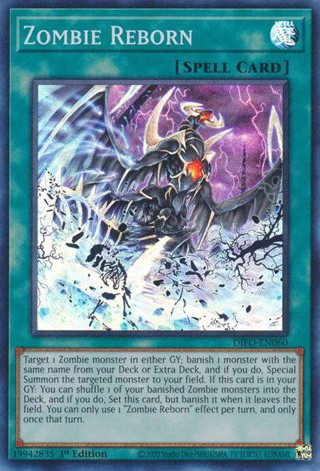 Zombie Reborn - Dimension Force YuGiOh trading card