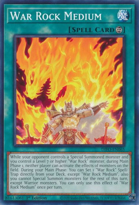 War Rock Medium - Dimension Force YuGiOh trading card