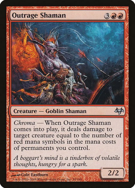 Outrage Shaman - Eventide Magic: The Gathering trading card