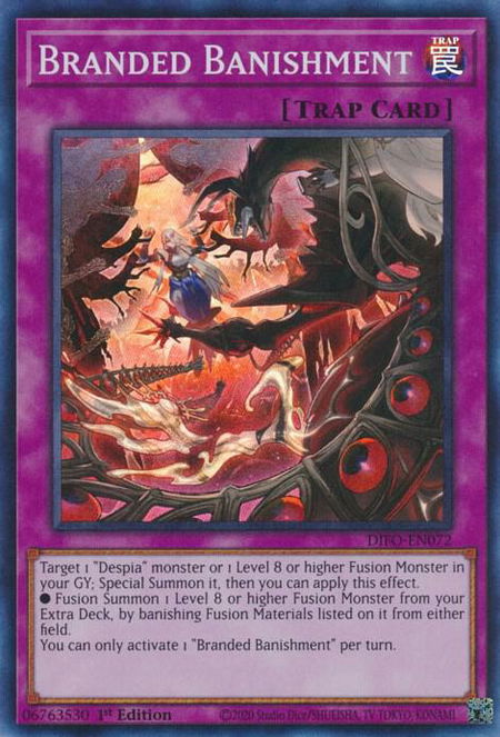Branded Banishment trading card from Dimension Force Branded Banishment - Dimension Force YuGiOh trading card