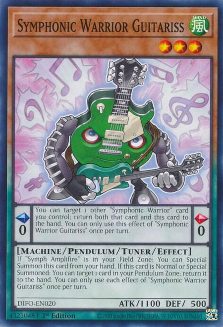Symphonic Warrior Guitariss - Dimension Force YuGiOh trading card