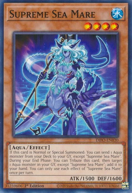 Supreme Sea Mare - Dimension Force YuGiOh trading card