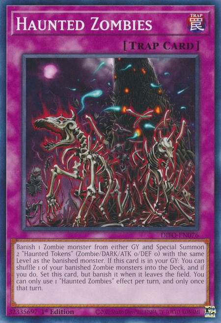 Haunted Zombies trading card from Dimension Force Haunted Zombies - Dimension Force YuGiOh trading card