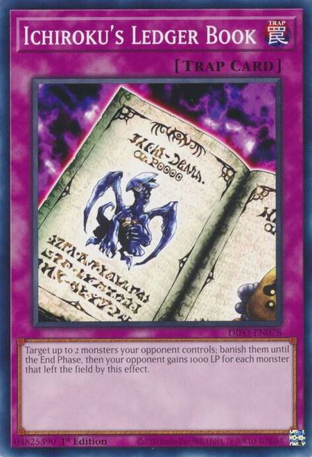 Ichiroku's Ledger Book - Dimension Force YuGiOh trading card