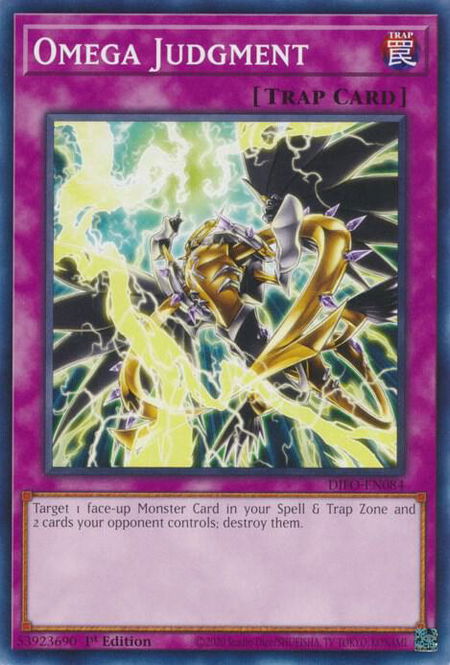 Omega Judgment trading card from Dimension Force Omega Judgment - Dimension Force YuGiOh trading card