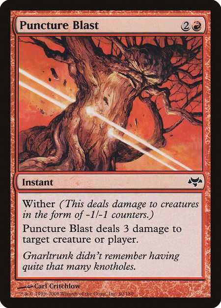 Puncture Blast - Eventide Magic: The Gathering trading card