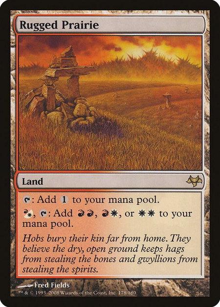 Rugged Prairie - Eventide Magic: The Gathering trading card