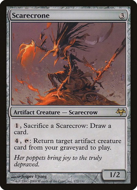 Scarecrone trading card from Eventide Scarecrone - Eventide Magic: The Gathering trading card